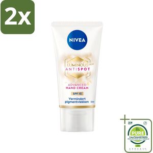 NIVEA - Handcrème - Luminous630 Tegen Vlekken - SPF 15 - Tegen pigmentvlekken - Voor jonger ogende handen - 50 ml - Voordeelverpakking - 2 stuks - Nivea handcrème - Anti-pigmentvlekken
