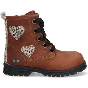 BunniesJR Thijs Trots Meisjes Biker Boots - Bruin - Leer - Veters