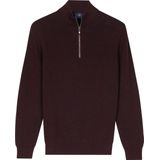 Baileys - Ribgebreid - Katoenen Pullover - Bordeaux - Heren