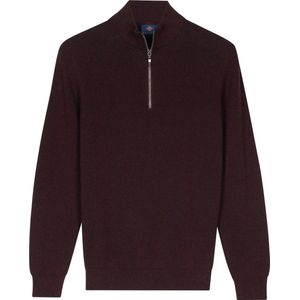 Baileys - Ribgebreid - Katoenen Pullover - Bordeaux - Heren