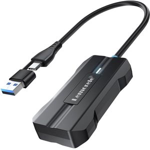 Lemorele P80 – Wireless CarPlay Adapter – 2-in-1 draadloze adapter voor CarPlay & Android Auto – USB-A & USB-C – Compatibel met iOS & Android – Plug & Play