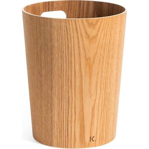 Prullenbak van echt hout Börje | Moderne houten vuilnisemmer voor kantoor, kinderkamer, slaapkamer enz. | essenhout