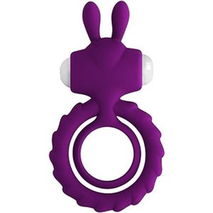 Cockring double penetrator rabbit paars - Erotiek online bestellen ...