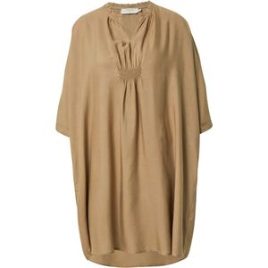 Cream blousejurk line Olijfgroen-One-Size (34-42)