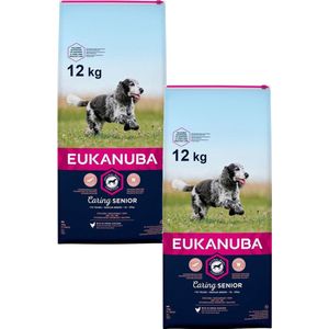 Eukanuba Caring Senior Medium Breed Kip - Hondenvoer - 2 x 12 kg