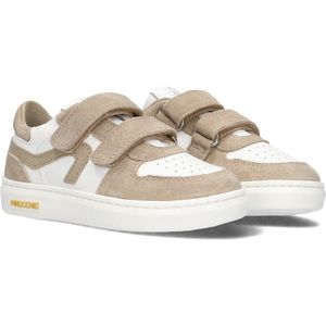 Pinocchio P1016 Lage sneakers - Leren Sneaker - Jongens - Beige - Maat 26