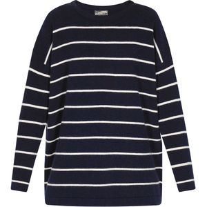 DreiMaster - Vintage - Trui - Donkerblauw / Wit - Lange Mouwen