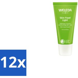 WELEDA - Light crème - Skin Food - Droge huid - 30 ml - Voordeelverpakking - 12 stuks