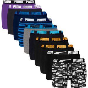 PUMA everyday 10P boxers logo & stripe mix multi - M