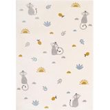 Nattiot - Little Wild Monkey Honing - Vloerkleed Voor Kinder & Babykamer - Tapijt 120 x 170 cm