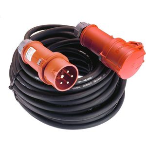 Heavy Duty Rubber Hose Line Power Extension 5m with Phase Reversing Plug 400V 16A