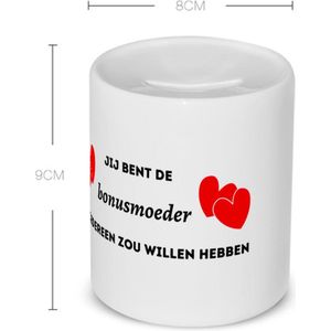 Akyol - jij bent de bonusmoeder die iedereen zou willen hebben Spaarpot - Moeder - geweldige mama - liefste bonusmoeder - verjaardag - cadeau - kado - bedankje - geschenk - 350 ML inhoud