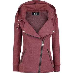 R.E.D. Rock-Engineered Design Rode jas met capuchon en kraag - Dames - S