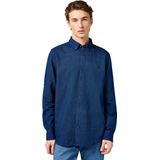 Wrangler - Oxford Overhemd - Indigo - Dobbykatoen