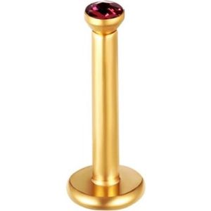 Goud Met Steen - Tragus / Helix / Labret Piercing