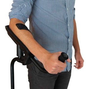 KMINA Pro Crutch - Onderarmkruk - Kruk voor één arm - Elleboogkruk - Kruk met onderarmschaal - Rechts