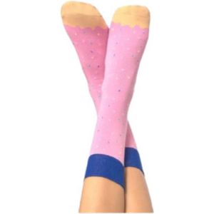 Doiy Sokken Donut Katoen/polyester Roze/blauw One-size