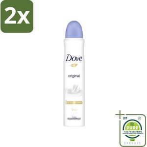 Dove - Deodorant - Women Original - Zachte bescherming - 200 ml - Voordeelverpakking - 2 stuks - Dove Deodorant Spray - Anti-transpirant