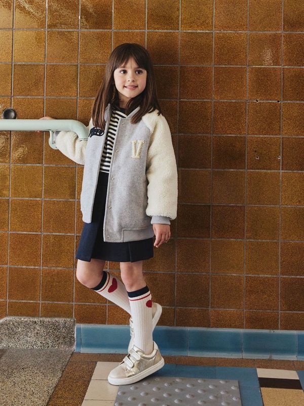 Vertbaudet - Bomberjas - Meisjes - Sherpa Mouwen - Casual Look