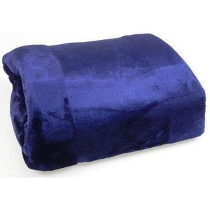 Amago - Knuffeldeken - Marineblauw - 130 x 170 cm - Kasjmier Gevoel