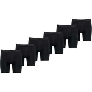 Puma Sport Boxershorts Long Zwart - 6-pack - Microfiber - Sneldrogend - Heren ondergoed - Maat S