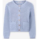 Sissy-Boy - Gebreid Vest - Lichtblauw - Regular Fit