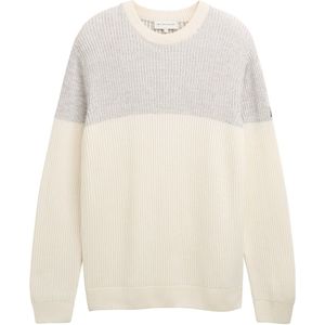 TOM TAILOR - Trui - Grijs/Wit - Gebreide Truien