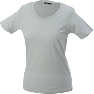 James and Nicholson Dames/dames Basic T-Shirt (Lichtgrijs)