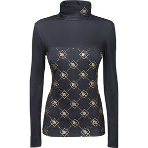 PK International Sportswear - Performance Shirt - Technisch Shirt - Meryl - Sneldrogend - Hoge kraag - Odin - Charcoal - Donkerblauw - S/36