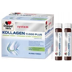 Doppelherz System Kollagen 11.000 Plus – Collageensupplement – 11.000 mg Peptan – Met Vitamine C & D – Voor Botten & Gewrichten