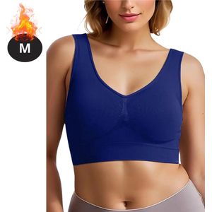 Nivard BH Zonder Beugel - Zonder Bandjes - Push-up Bh's - Comfort Beha - Gemengd - Comfortabel - Donkerblauw - Maat S