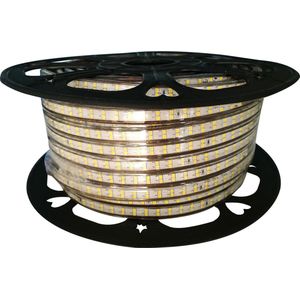 LED Strip - Igia Strobi - 50 Meter - Dimbaar - IP65 Waterdicht - Warm Wit 3000K - 2835 SMD 230V