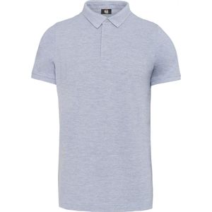 Polo Heren 4XL WK. Designed To Work Kraag met knopen Korte mouw Oxford Grey 100% Katoen