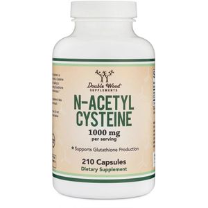 Double Wood NAC | N-Acetylcysteïne | Acetylcysteïne | 210 vegan capsules | 500 mg per capsule | Aminozuur Supplement | N-Acetyl Cysteine | Glutathion