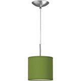 Home Sweet Home hanglamp Bling - verlichtingspendel Tube Deluxe inclusief lampenkap - lampenkap 16/16/15cm - pendel lengte 100 cm - geschikt voor E27 LED lamp - groen