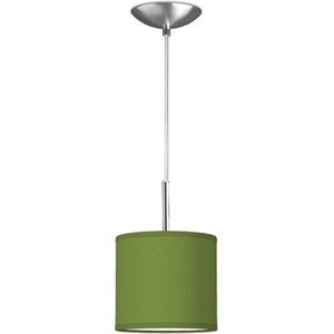 Home Sweet Home hanglamp Bling - verlichtingspendel Tube Deluxe inclusief lampenkap - lampenkap 16/16/15cm - pendel lengte 100 cm - geschikt voor E27 LED lamp - groen