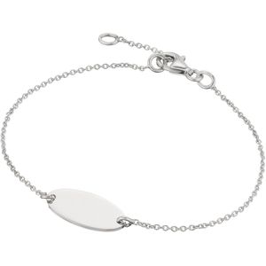 Glow 104.2385.19 Dames Armband - Schakelarmband - Sieraad - Zilver - 925 Zilver - Anker - 18 mm breed - 19 cm lang