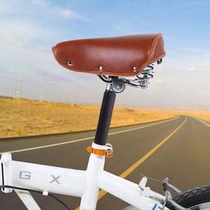 Retro Fietszadel Vrouwen - Vintage Klassiek Comfort Lederen Zadel - Fietszadel Voor Mannen en Vrouwen
