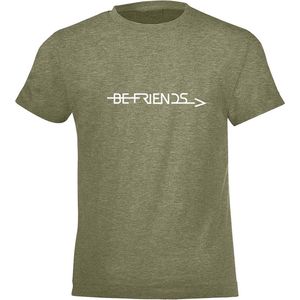 Be Friends T-Shirt - Be Friends - Heren - Kaki - Maat XL