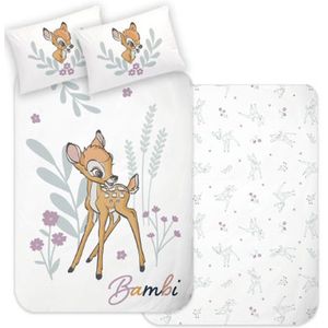 Disney Bambi BABY dekbedovertrek Sweet - 100 x 135 + 40 x 60 cm - Katoen