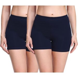 Merry Style Dames Leggings - Shorts - Korte - Viscose - Wielershorts - 2Pack - MS-MS10-283-LE-2P - Marineblauw/Marineblauw (2Pack) - XS