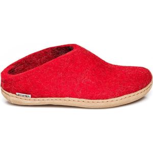 Glerups Slipper met leren zool-Rood-42