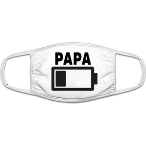 Papa mondkapje | vader | opa | vaderdag | grappig | gezichtsmasker | bescherming | bedrukt | logo | Zwart mondmasker van katoen, uitwasbaar & herbruikbaar. Geschikt voor OV