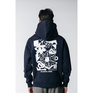 Colourful Rebel Abstract Relaxed Clean Hoodie - S