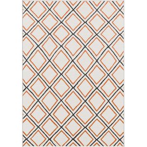 Karat Buitenkleed - Tuintapijt - Vloerkleed - Berber - Crème-Oranje - 80 x 150 cm