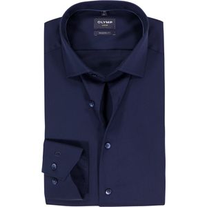 OLYMP - Luxor - Overhemd - Donkerblauw - Modern Fit - Strijkvrij
