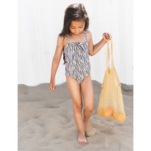 Koko Noko baby meisjes zwempak Zebraprint Champagne