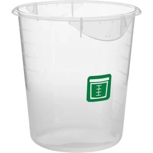 Rubbermaid Ronde container 7,6 liter Fruit & Salades - Kunststof - Transparant - Groen - HACCP
