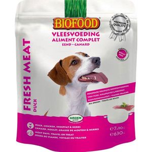 Biofood Vleesvoeding Eend - Hondenvoer - 7 x 90 g