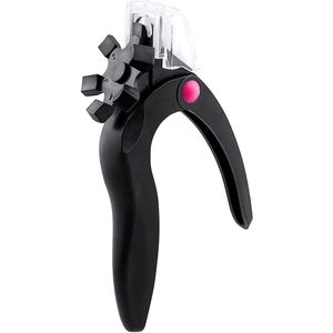 Acrylnagelknipper, professionele verstelbare kunstnagelknipper van roestvrij staal, gelkunstnagels, knippunten voor nail art manicure (zwart)